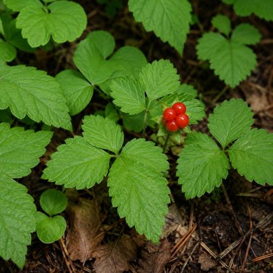 Rubus saxatilis, 30 Samen, Steinbeere