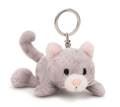 Schlüsselanhänger Liegende Katze grau, NICI GREEN, 62133