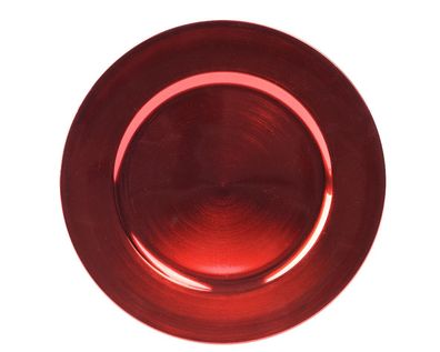 Dekoteller Platzteller Kunststoff Ø 33cm H.1.5cm rot