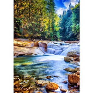 Grafika Puzzle Schöner Wasserfall im Wald 2000 Teile