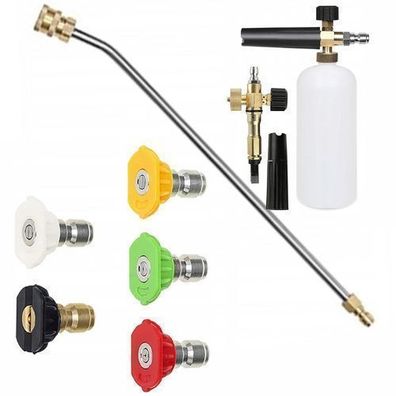 Rosfix Set Düsen 0–60° + Lanze 34cm + Schaumsprüher 1000ml | 250 bar 1/4"