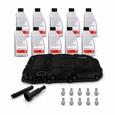 10L Automatikgetriebe Öl + Ölwanne Hydraulikfilter für Mercedes 9G-Tronic 725.0