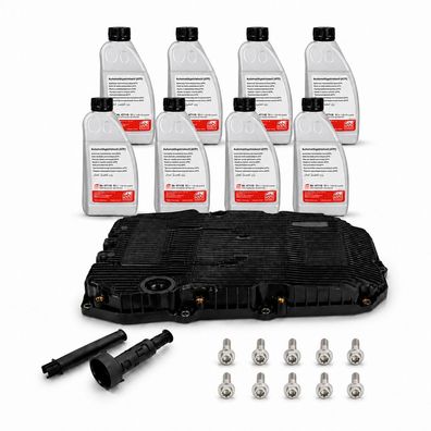 8L Automatikgetriebe Öl + Ölwanne Hydraulikfilter für Mercedes 9G-Tronic 725.0