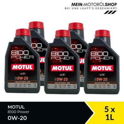 Motul 8100 Power 0W-20 5x1 Liter