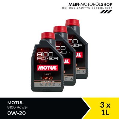 Motul 8100 Power 0W-20 3x1 Liter