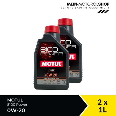 Motul 8100 Power 0W-20 2x1 Liter
