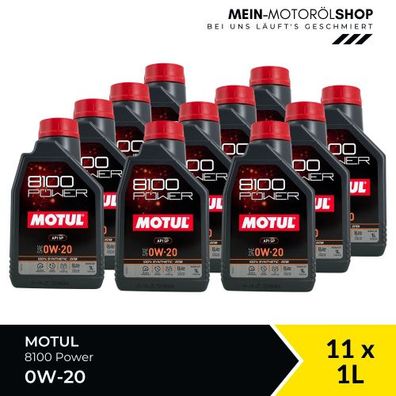 Motul 8100 Power 0W-20 11x1 Liter