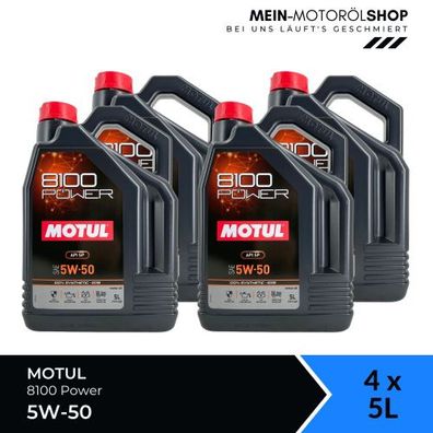 Motul 8100 Power 5W-50 4x5 Liter