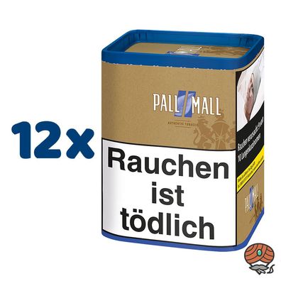 Pall Mall Authentic Blue / Blau Zigarettentabak / Stopftabak Dose 12x 71g