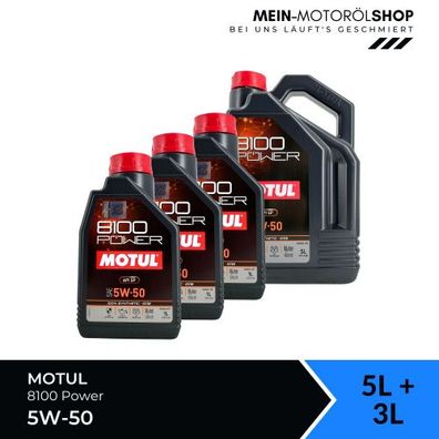 Motul 8100 Power 5W-50 5 + 3 Liter