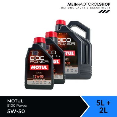 Motul 8100 Power 5W-50 5 + 2 Liter