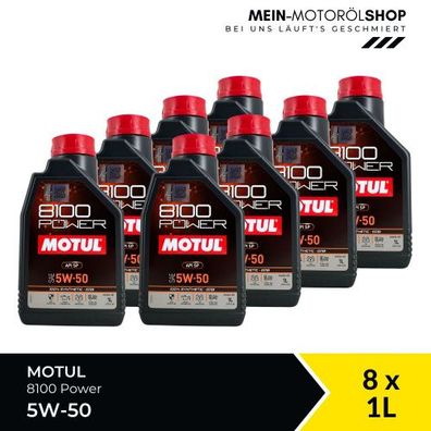 Motul 8100 Power 5W-50 8x1 Liter