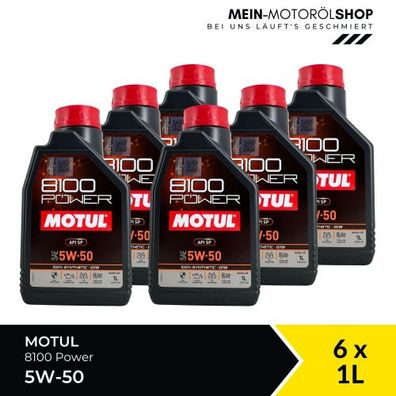 Motul 8100 Power 5W-50 6x1 Liter