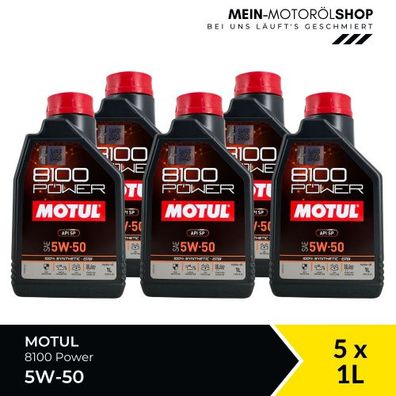 Motul 8100 Power 5W-50 5x1 Liter