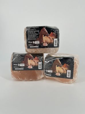 3x Himalaya Salzleckstein Pferd | 100?% Steinsalz | ca. 2-3?kg | inkl. Seil