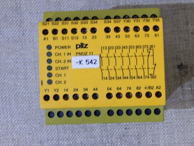 PILZ SAFETY RELAY PNOZ 11 230-240VAC 24VAC 7n/o 1n/c 774086 Used