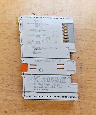 Beckhoff KL1052 Eingangsklemme 24V DC pos. und neg. switch -used