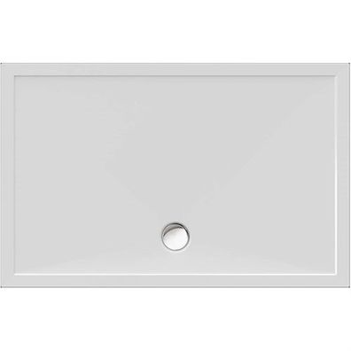 Schröder Rechteckduschwanne Deepstone E 140x90x2 cm weiß, Mineralguss