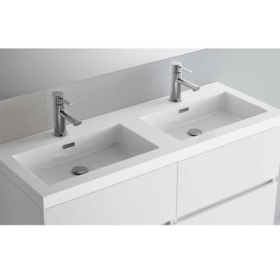 Waschtisch Toscana 1205 doppelt Mineralguss WEIß 1205 x 50 x 460 mm