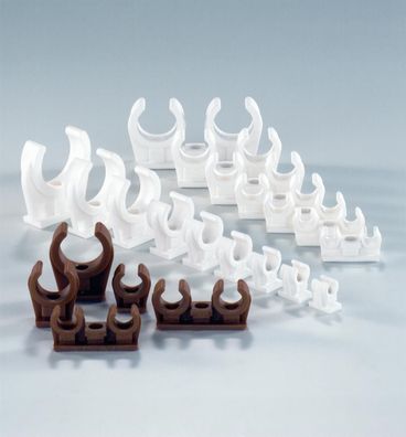 Doppel-Rohrclip mit Gewindehülse 6 mm