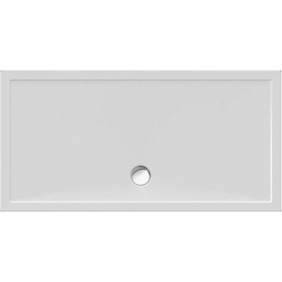 Schröder Rechteckduschwanne Deepstone E 160x80x2 cm weiß, Mineralguss