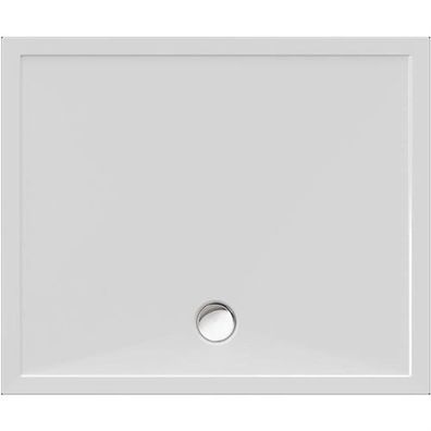 Schröder Viereck Duschwanne Deepstone E 120x100x2 cm weiß, Mineralguss