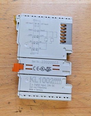 Beckhoff KL1002 Eingangsklemme 24V DC 3,0 MS Filtertime - used