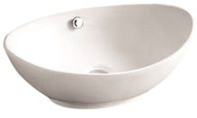 Beitz & Walz AqvaCeramica Aufsatzwaschtisch 'oval' 63 cm weiß