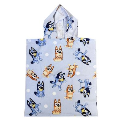 Bluey Badeponcho für Kinder aus Polyester - 50 x 115 cm