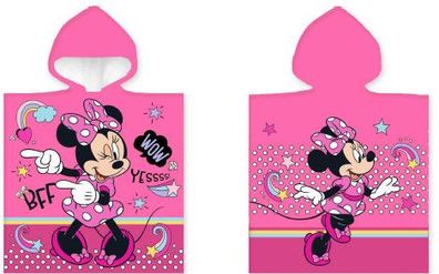 Disney Minnie BFF Badeponcho für Kinder aus Baumwolle - 50 x 100 cm