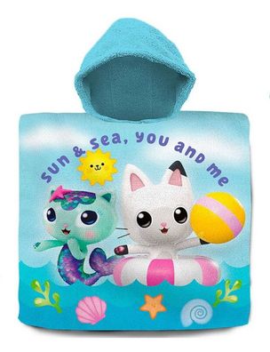 Gabby's Dollhouse Sun and Sea Badeponcho für Kinder aus Baumwolle - 60 x 120 cm