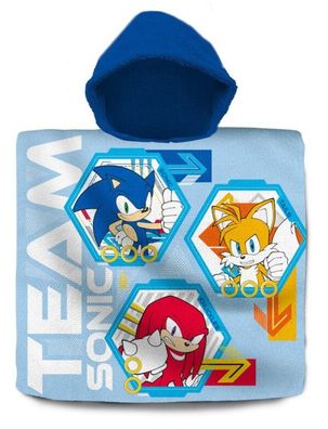 Sonic the Hedgehog Team Sonic the Hedgehog Strandhandtuch Badeponcho für Kinder