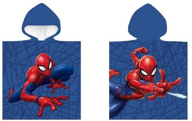 Spiderman Hero Badeponcho für Kinder aus Baumwolle - 50 x 100 cm