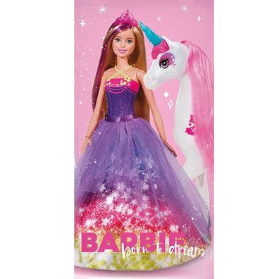 Barbie Born to Dream Badetuch für Kinder aus Baumwolle - 70 x 140 cm