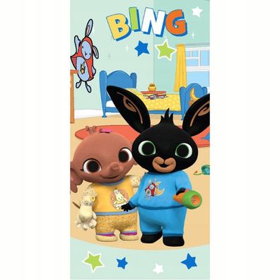 Bing Sleepover Badehandtuch Badetuch für Kinder aus Baumwolle - 70 x 140 cm