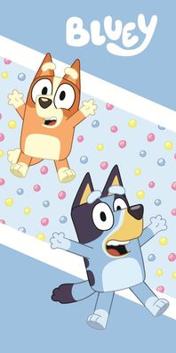Bluey Color Pop Badelaken Badetuch für Kinder aus Baumwolle - 70 x 140 cm