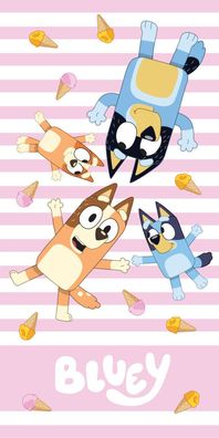 Bluey Ice Cream , (Fast Dry) Badetuch für Kinder aus Polyester - 70 x 140 cm