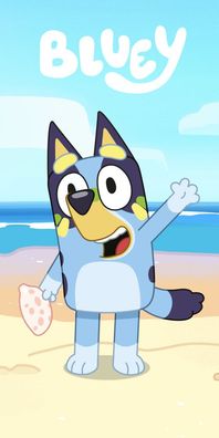 Bluey Seaside Play Badehandtuch, ( ) Badetuch für Kinder aus Polyester - 70 x