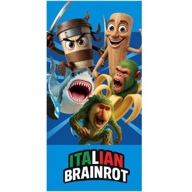 Brainrot Crazy Chaos Strandhandtuch (Schnell Trocknend) Badetuch für Kinder aus