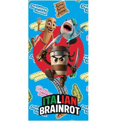 Brainrot Meme Madness , (Schnell trocknend) Badetuch für Kinder aus Polyester