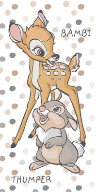 Disney Bambi Dotty Badetuch für Kinder aus Baumwolle - 70 x 140 cm