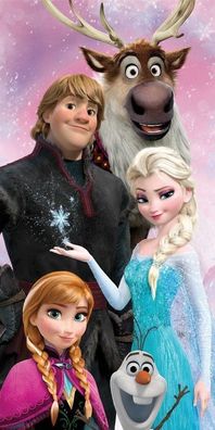 Disney Eiskönigin Family & Friends Badetuch für Kinder aus Baumwolle - 70 x 140