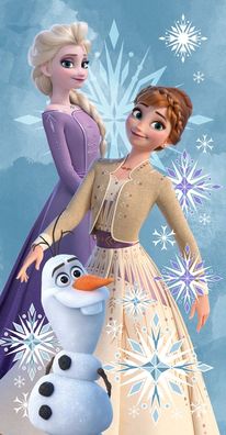Disney Eiskönigin Olaf and the Sisters Badetuch für Kinder aus Baumwolle - 70 x