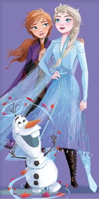 Disney Eiskönigin Purple Badetuch für Kinder aus Baumwolle - 70 x 140 cm