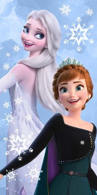 Disney Eiskönigin Royal Sisters Badetuch für Kinder aus Baumwolle - 70 x 140 cm