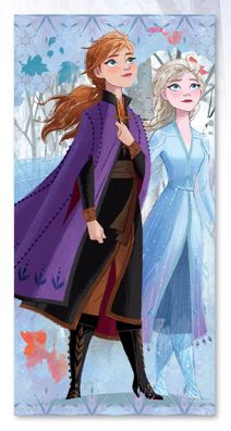 Disney Eiskönigin Sisters , ( ) Badetuch für Kinder aus Polyester - 70 x 137 cm