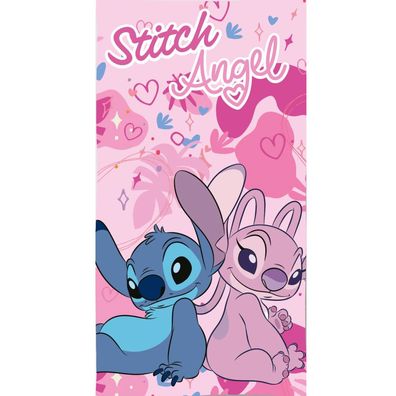 Disney Lilo und Stitch Love Duo , (Fast Dry) Badetuch für Kinder aus Polyester