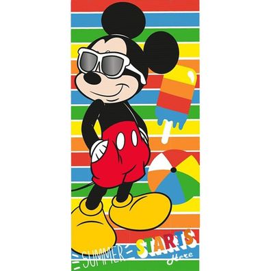 Disney Mickey Summer Badetuch für Kinder aus Baumwolle - 70 x 140 cm