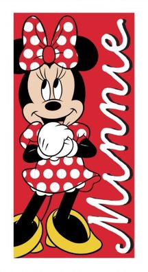 Disney Minnie Polka Love , ( ) Badetuch für Kinder aus Polyester - 70 x 140 cm
