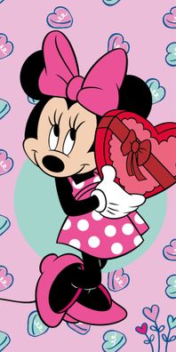 Disney Minnie Sweets Badehandtuch Badetuch für Kinder aus Baumwolle - 70 x 140